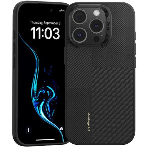 Benks Montage Magnetic Armor Pro Kevlar maska ​​s metalnim okvirom za iPhone 16 Pro crna Cijene