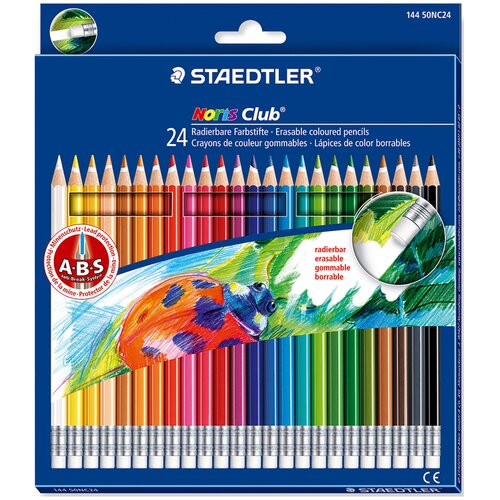 Staedtler Barvice Noris Club ABS, z radirko, 24 kosov Slike