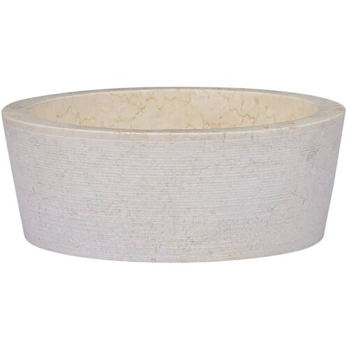 VidaXL Umivaonik krem &amp;Oslash; 40 x 15 cm mramorni Slike