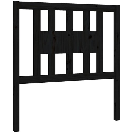 Maison Chic posteljno vzglavje - vzglavna omarica - nočna omarica črno 81x4x100 cm trdna borovina, (21705833) Slike