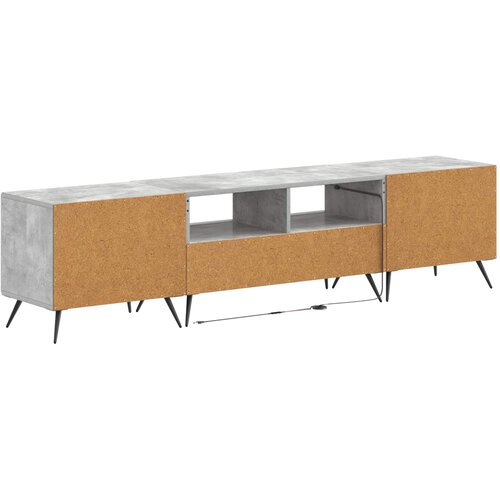  LED TV kabinet BREDA 3 kom. Betonska siva Konstruirano drvo Slike