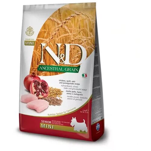 N&amp;amp;d ag senior chicken &amp;amp; pomegranate mini 2.5kg Slike