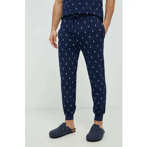 Polo Ralph Lauren Bombažne pižama hlače mornarsko modra barva