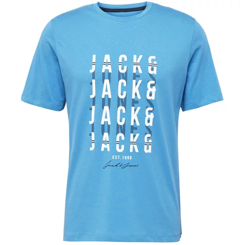 Jack & Jones Majica 'JJDELVIN' modra / marine / bela