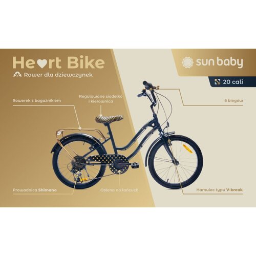 Dječji bicikl 20&amp;quot; Heart Bike crno-zlatni Slike