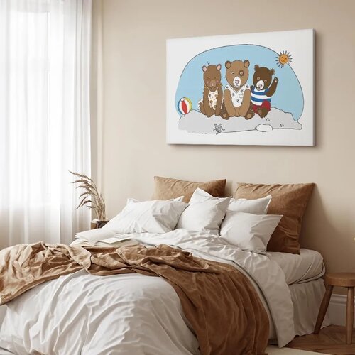  Slika - Teddy Bears on the Beach (1 Part) Wide 120x80 Premium Print Slike