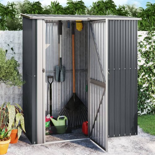 VidaXL Vrtna kolesarska lopa antracitna 180,5x97x209,5 cm poc. jeklo Slike