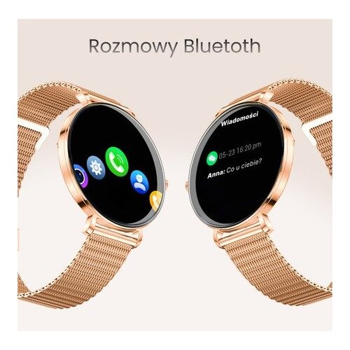 Forever Lucca SB-370 Rose Gold pametni sat 1,43&amp;quot; AMOLED, Bluetooth pozivi, IP68 Slike