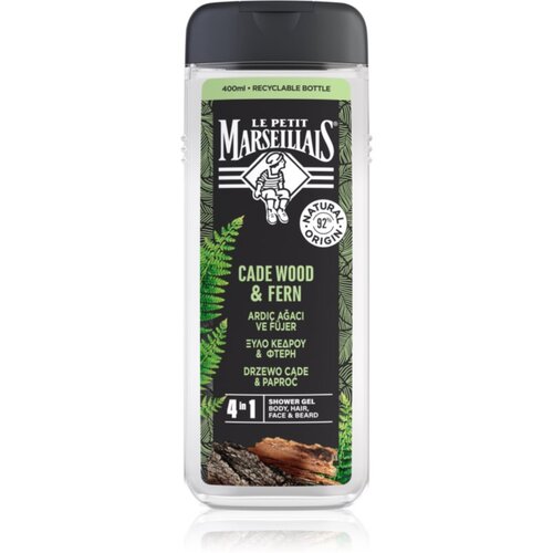 Le Petit Marseillais Cade Wood & Fern gel za prhanje 4 v 1 za moške 400 ml Cene