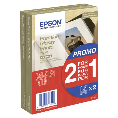 Epson 2x 40 Premium Glossy Photo Paper 10x15 cm, 255 g Cijene