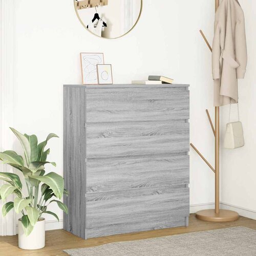 vidaXL Komoda siva boja hrasta 80x35x99 cm od konstruiranog drva Cijene