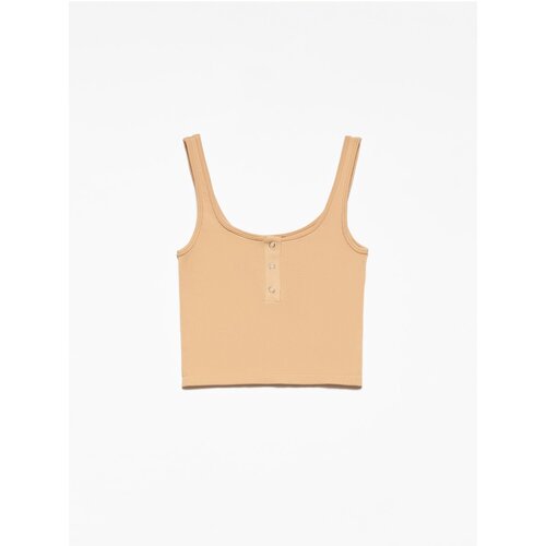 Dilvin Crop Top - Beige - Plain Slike