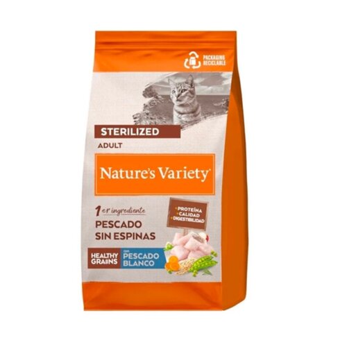 Nature&amp;rsquo;s Variety Nature&amp;#039;s Variety Cat Healthy Grains Sterilized White Fish 0,3kg Slike