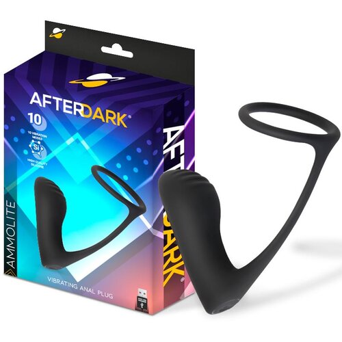 Afterdark Vibracijski Analni Čep Z ObroČkom Za Penis Ammolite Cene