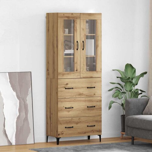 vidaXL Highboard Umjetnički hrast 69,5 x 34 x 180 cm Konstruirano drvo Cene