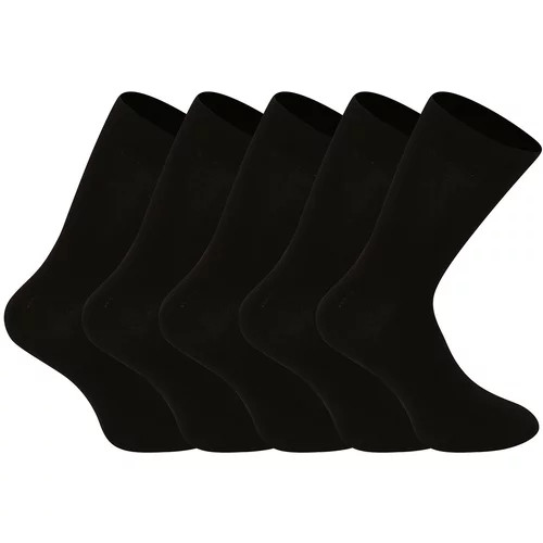 Nedeto 5PACK high socks bamboo black (5NDTP001)