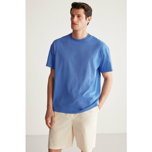 GRIMELANGE Rudy Men's Slim Fit 100% Cotton Mid-Length T-shirt Slike