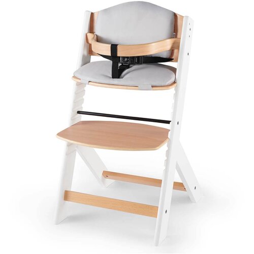 Kinderkraft otro&amp;scaron;ki stol za hranjenje enock&amp;trade; wood and white z blazino grey Slike