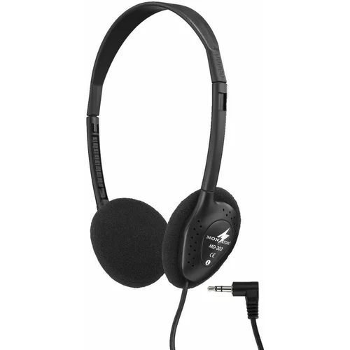 Monacor MD-302 Stereo Headphones - Black