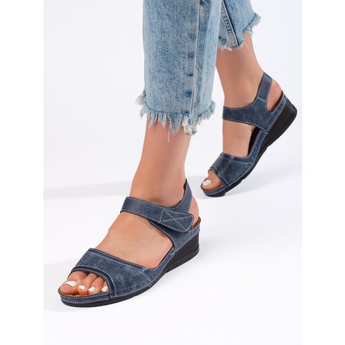 Shelvt Women's blue Velcro sandals Cijene