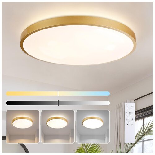  Brilagi - LED prigu&scaron;iva svetiljka GLASS POOL DOUBLE LED/80W/230V 60 cm zlatna + daljinski upravljač Cene