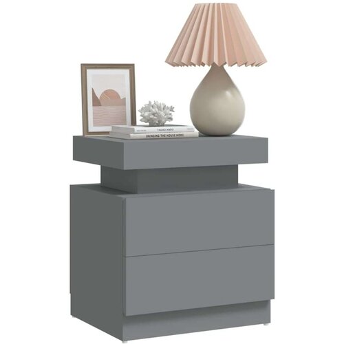 VidaXL noćni ormarić sivi 45 x 35 x 52 od iverice Slike