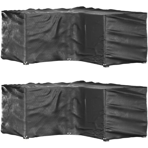 vidaXL Prevleka za pohištvo L oblike 2 kosa 12 obročkov 185x185x90 cm Cene
