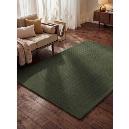 Vikosa Temno zelena ročno tkana volnena preproga 160x230 cm Arcura &amp;ndash; Slike