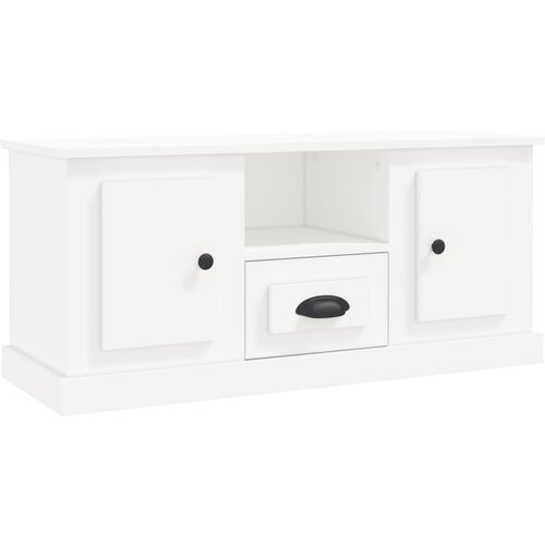 Maison Chic TV omarica - TV stojalo - Televizijska omarica bela 100x35,5x45 cm inženirski les, (21699184) Slike