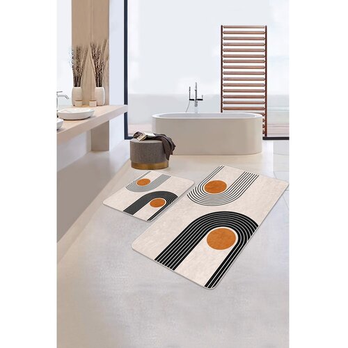 Mila Home Bež žametne kopalni&amp;scaron;ke preproge v kompletu 2 ks 60x100 cm Dot Arch &amp;ndash; Slike