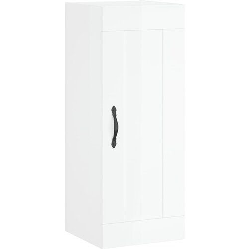 Maison Chic Stenska omarica - Zidna omarica visok sijaj bela 34,5x34x90 cm inženirski les iu137, (22062438) Slike