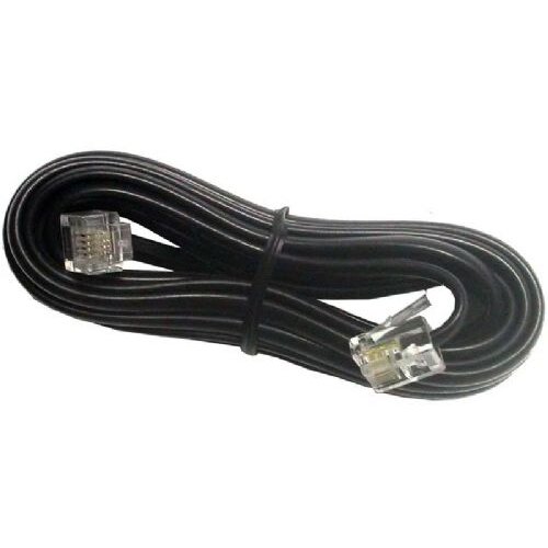 Cabletech telefonski kabel , ploščati, 10 m, črn Cene