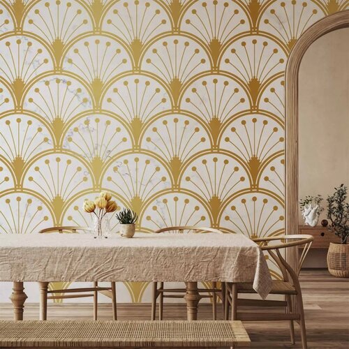  Foto tapeta - Gold and Marble Art Deco-inspired Pattern 300x210 Vodootporna Cene