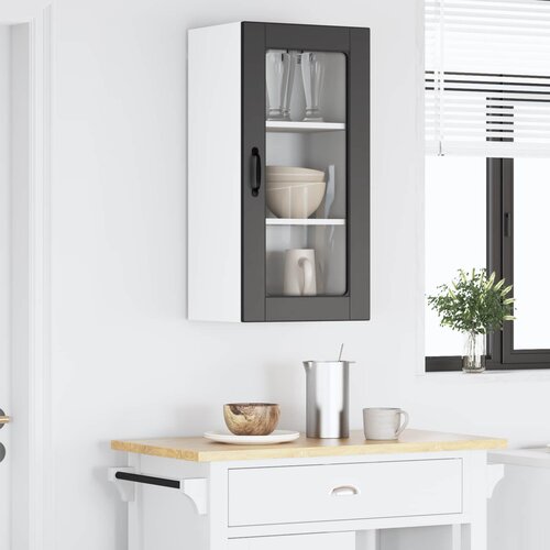  Zidni stakleni ormarić Lucca Crna 40 x 31 x 80 cm Slike