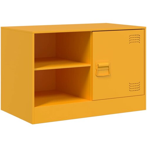 Maison Chic TV omarica - TV stojalo - Televizijska omarica gorčično rumena 67x39x44 cm jeklo, (21700194) Slike