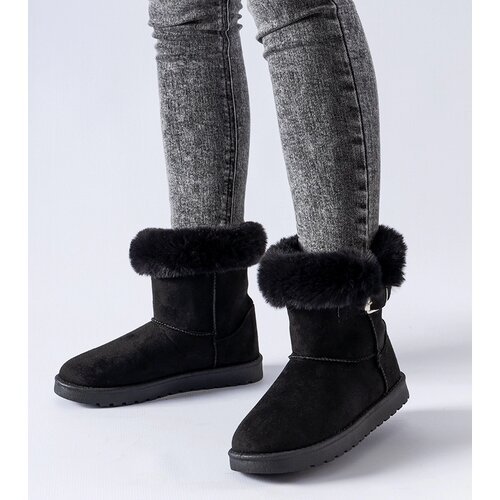 Gemre Black insulated snow boots with fur Borgorato Cene