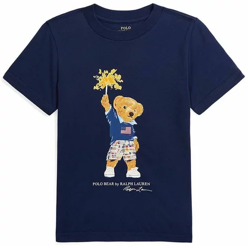 Polo Ralph Lauren Otroška bombažna kratka majica mornarsko modra barva, 322853828033