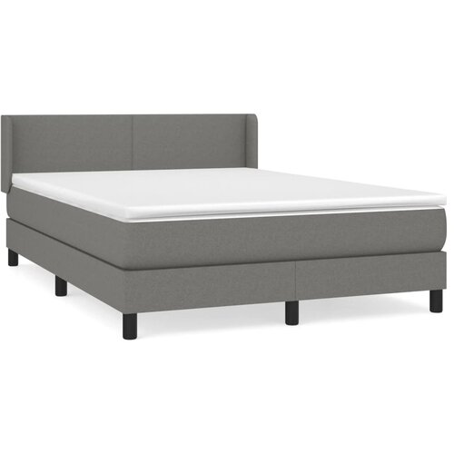 Maison Chic Box spring posteljni - Vzmetna postelja z vzmetnico temno siv 140x190 cm blago SL7430, (21905394) Cene