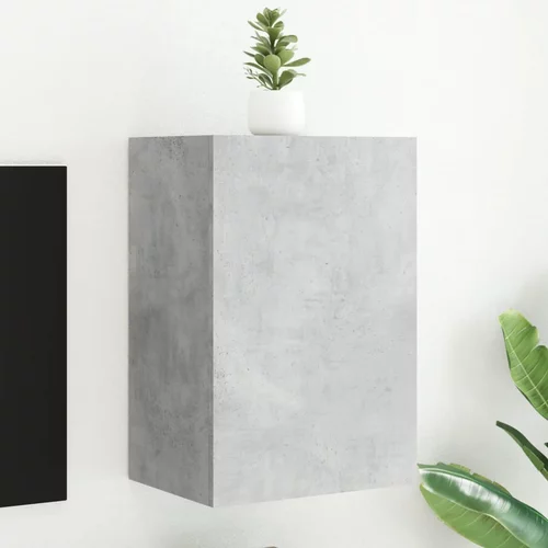  Zidni TV ormarić siva boja betona 40,5x30x60 cm drveni