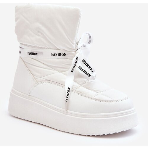 PS1 Women&amp;#039;s Snow Boots With Decorative Lacing White Siracna Slike