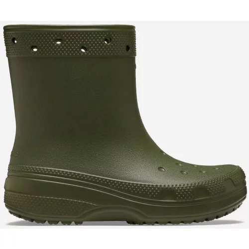 Crocs Gumijasti škornji Classic Rain Boot zelena barva