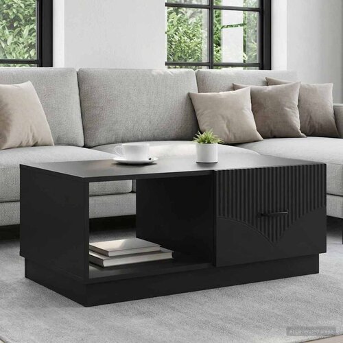  Kava Stol Crna 90 x 50 x 37 cm Konstruirano drvo Slike