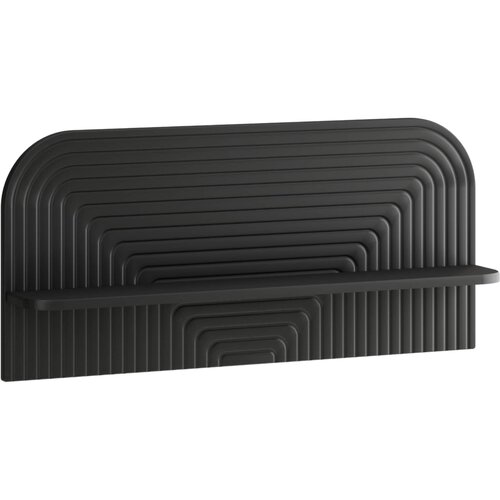  Zidna polica 2 kom. Crna 80,5 x 13,5 x 37,5 cm Prerađeno drvo Slike