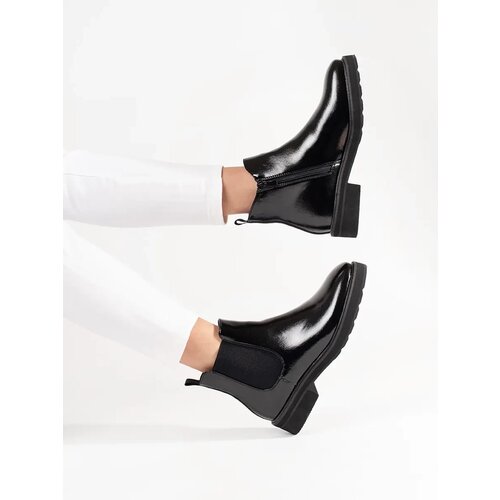 Sergio Leone CLASSIC BLACK ANKLE BOOTS Cene