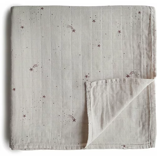Mushie Muslin Swaddle Blanket Organic Cotton dekica za povijanje Falling Stars 120cm x 120cm 1 kom