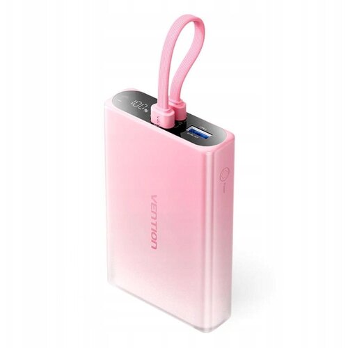 Vention 10000mAh power bank with LED display, USB-C + Lightning + USB-A, 22.5W (pink) Cijene