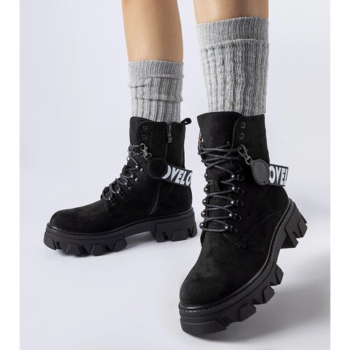 Gemre Black ankle boots with a decorative detachable strap Marco Cene