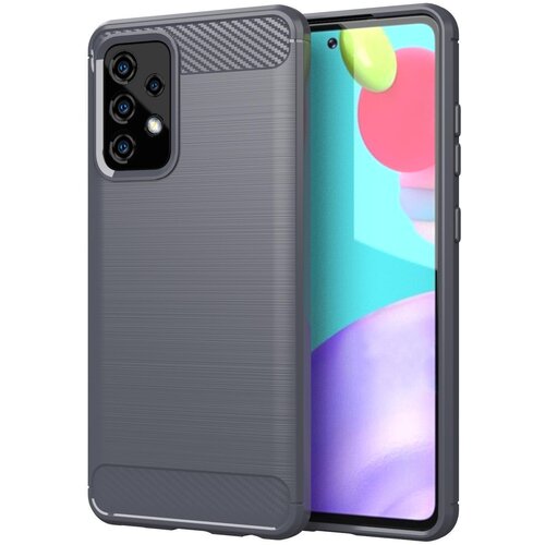 Cadorabo Ohi&scaron;je, združljiv s Samsungom v krtačenem sivem - za&scaron;čitnem pokrovu, narejen iz fleksibilnega silikona TPU v videzu iz nerjavečega jekla ogljika, (20591527) Cene