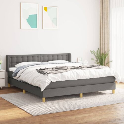The Living Store Box spring postelja z vzmetnico temno siva 160x200 cm blago - Box Spring Postelja, (21520540) Cene