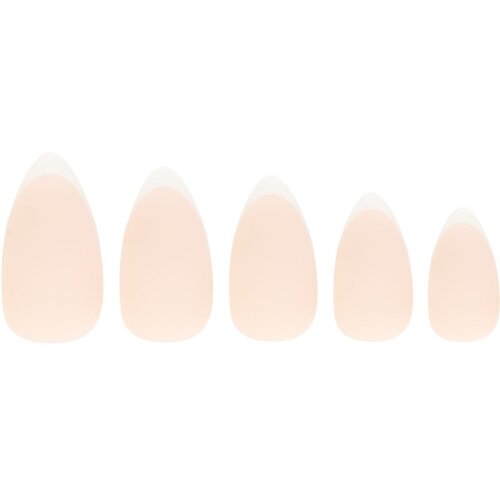 Nail HQ Almond Matte French umetni nohti z lepilom 24 kos Slike